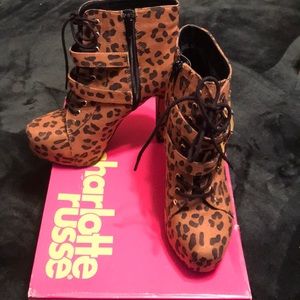 Leopard Heel Booties